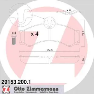 ZIMMERMANN 291532001 Колодки торм.