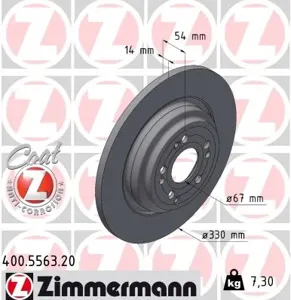 ZIMMERMANN 400556320 Диск тормозной Mercedes W167C167 19- задн.