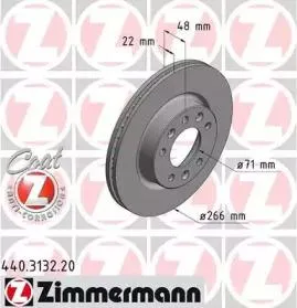 ZIMMERMANN 440313220 Диск торм.перед.вент.