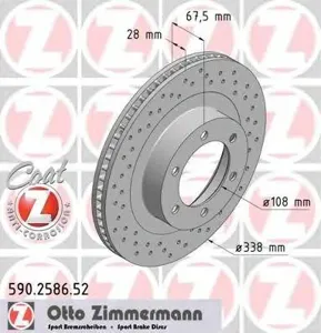 ZIMMERMANN 590258652 Диск тормозной спортивный