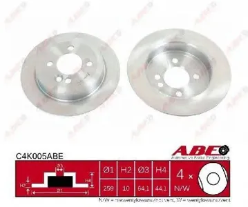 ABE C4K005ABE Диск тормозной