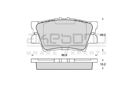 AKEBONO AN733K Колодки тормозные дисковые задние Toyota Camry 06 AN-733K