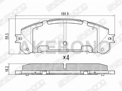 AKEBONO AN815K Колодки тормозные дисковые LEXUS RX (L1) 08 AN-815K
