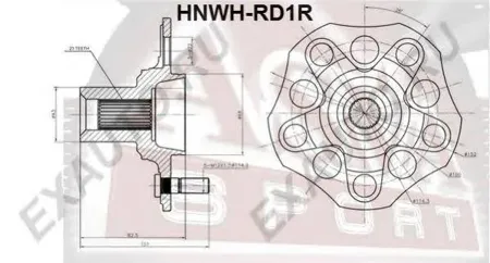 ASVA HNWHRD1R СТУПИЦА ЗАДНЯЯ HONDA CR-V 1996-2002 RD1/RD2