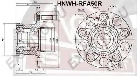 ASVA HNWHRFA50R СТУПИЦА ЗАДНЯЯ