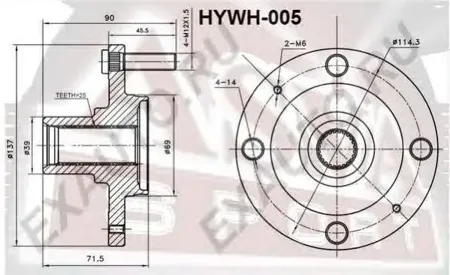 ASVA HYWH005 Ступица передняя