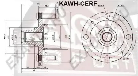 ASVA KAWHCERF Ступица передняя