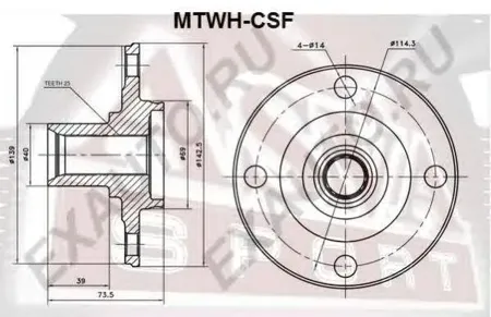 ASVA MTWHCSF Ступица передняя