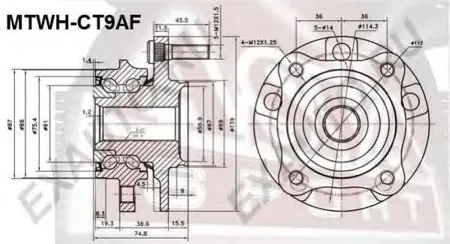ASVA MTWHCT9AF Ступица передняя