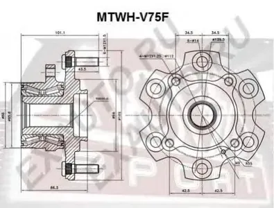 ASVA MTWHV75F СТУПИЦА ПЕРЕДНЯЯ