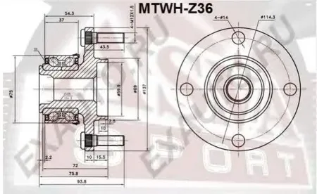 ASVA MTWHZ36 Ступица