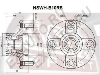 ASVA NSWHB10RS Ступица задняя