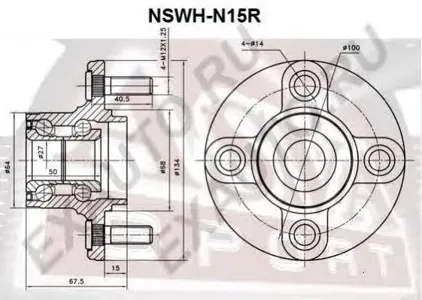 ASVA NSWHN15R Ступица задняя