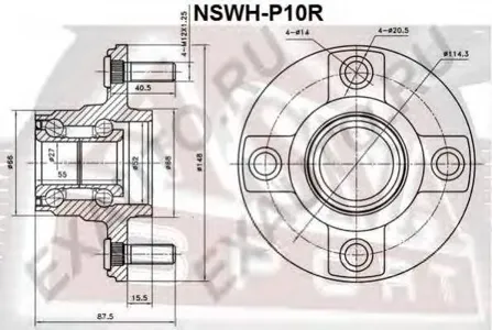 ASVA NSWHP10R Ступица задняя