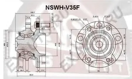 ASVA NSWHV35F Ступица передняя
