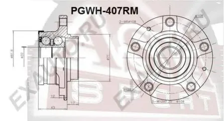 ASVA PGWH407RM Ступица задняя