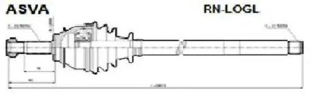 ASVA RNLOGL Шрус наружный 22x49x21