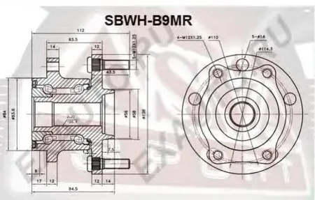 ASVA SBWHB9MR СТУПИЦА ЗАДНЯЯ