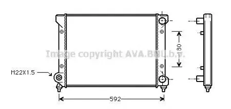 AVA STA2033 Радиатор охлаждения Seat Toledo  VW Passat B3/B4