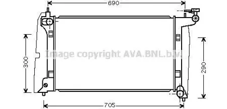 AVA TO2302 Радиатор охлаждения Toyota Avensis  Corolla