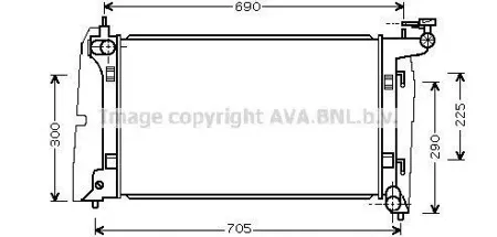 AVA TO2323 Радиатор охлаждения Toyota Avensis  Corolla