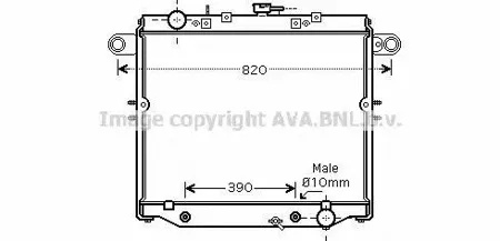 AVA TO2329 Радиатор охлаждения Lexus LX470  Toyota Land Cruiser 100  400  500