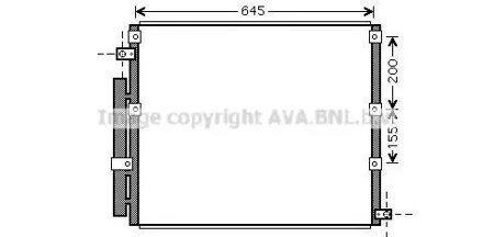 AVA TO5380D Радиатор кондиционера с осушителем Toyota Landcruiser 100  400  500 4.7 