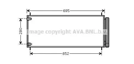 AVA TO5406D Радиатор кондиционера с осушителем Toyota Auris  Corolla  Verso 2.0 / 2.2 D4d 10/06-
