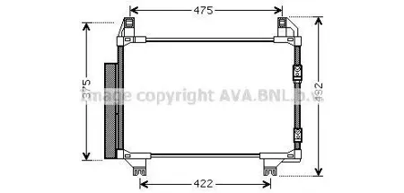 AVA TO5413D NS94991 [8846052110] радиатор кондиционера Toyota Yaris 1.0/1.3 05>
