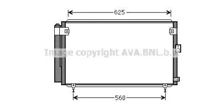 AVA TO5558D Радиатор кондиционера TOYOTA