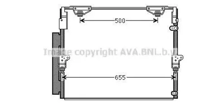 AVA TO5560D Радиатор кондиционера с осушителем Toyota Landcruiser 4.7 i * 08/07-
