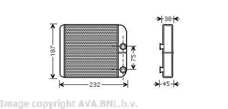 AVA VO6129 Радиатор отопителя Mitsubishi Carisma  Space Star  Volvo S40  V40