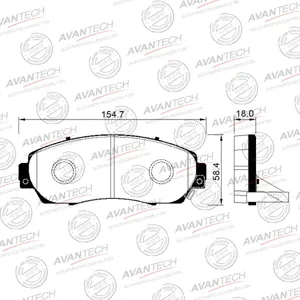 AVANTECH AV594 Колодки тормозные передние