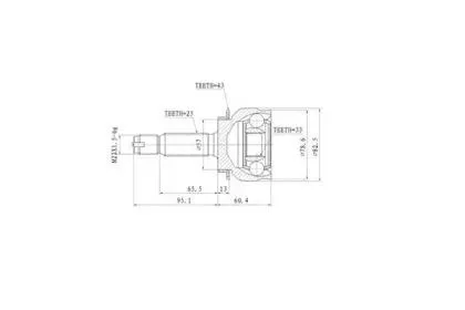AYWIPARTS AW1510036A ШРУС НАРУЖНЫЙ MITSUBISHI OUTLANDER С АБС (AYWIPARTS) AW1510036A