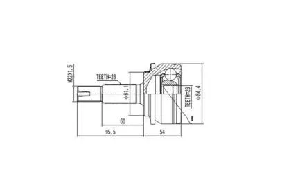 AYWIPARTS AW1510062 ШРУС НАРУЖНЫЙ TOYOTA AURIS (E150) 1,33-1,6 06- (AYWIPARTS) AW1510062