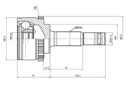 AYWIPARTS AW1510079A ШРУС НАРУЖНЫЙ NISSAN PRIMERA(P12) 1,6 02- С АБС (AYWIPARTS) AW1510079A