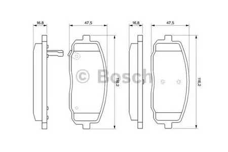 BOSCH 0986494064 Дисковые колодки передние