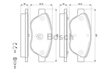 BOSCH 0986494074 0 986 494 074 GDB1750 [77364281] колодки дисковые п. Fiat Doblo 1.2-1.6i/1.3D-1.9JTD 01>