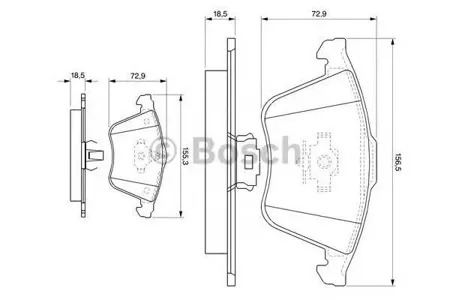 BOSCH 0986494077 Дисковые колодки передние