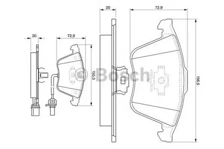 BOSCH 0986494104 Колодки тормозные VAG A4/A6/A8 00- перед.