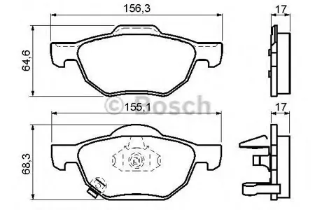 BOSCH 0986494135 Колодки торм.пер.