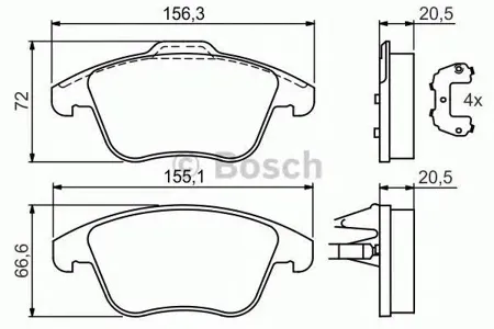 BOSCH 0986494169 0 986 494 169 13.0460-7228.2=1219 00 колодки дисковые п.Ford Galaxy/S-max 2.0/1.8TDCi/2.0TDCi 06>