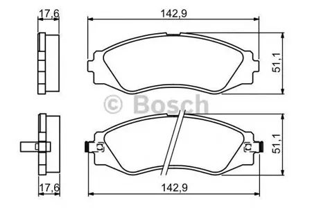 BOSCH 0986494173 Колодки тормозные дисковые | перед |