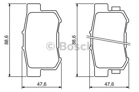 BOSCH 0986494233 0 986 494 233 GDB3438 [43022TL0G50] колодки дисковые з. Honda Accord 2.2i-DTEC/2.4 08>