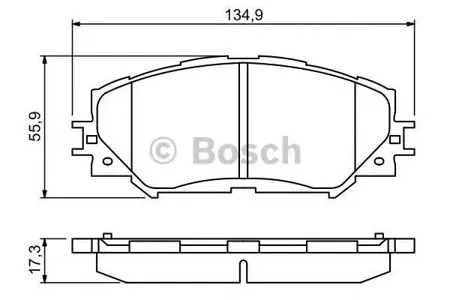 BOSCH 0986494240 0 986 494 240 1232 00 [0446542160] колодки дисковые п. Toyota RAV4 2.4 06>/Urban Cruiser 1.4D 09>