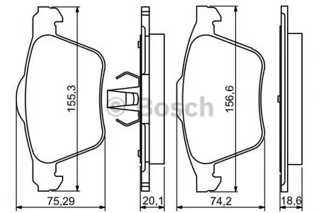 BOSCH 0986494245 0 986 494 245 13.0460-7243.2=GDB1684 колодки дисковые п.Ford S-Max,Volvo S80/V70/XC70 2.0-4.4 06>