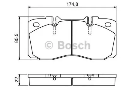 BOSCH 0986494257 0 986 494 257 колодки дисковые передние Iveco Daily 06>