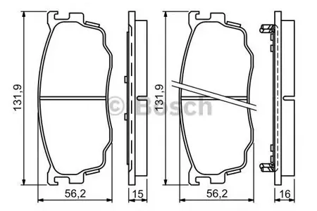 BOSCH 0986494258 Колодки тормозные дисковые передние