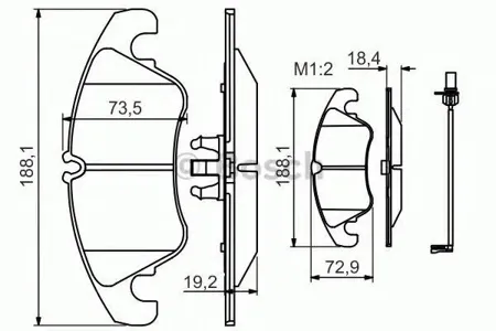BOSCH 0986494259 Дисковые колодки передние