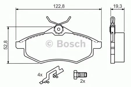 BOSCH 0986494262 Колодки тормозные дисковые | перед |